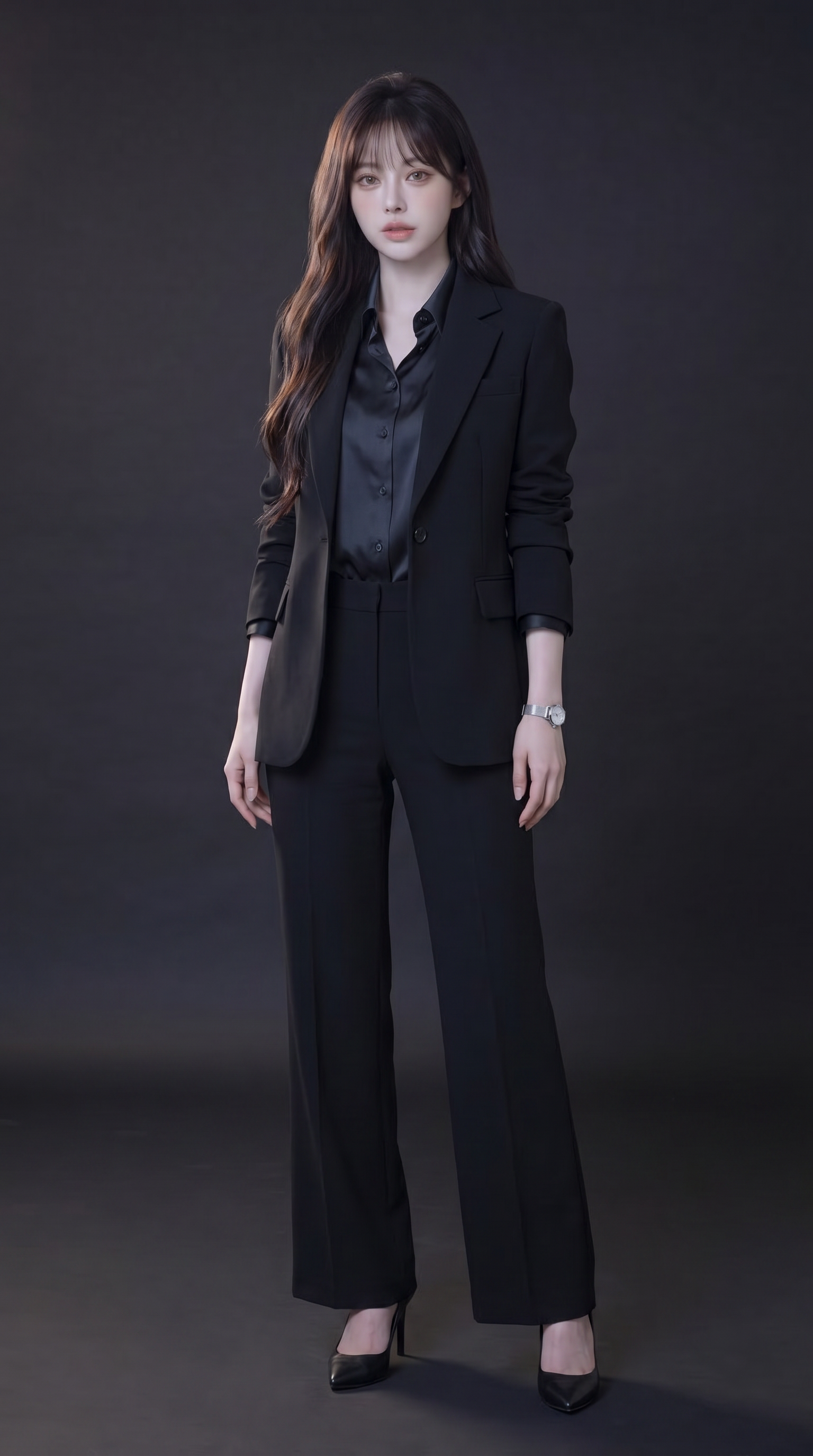 Hormina black suit character design