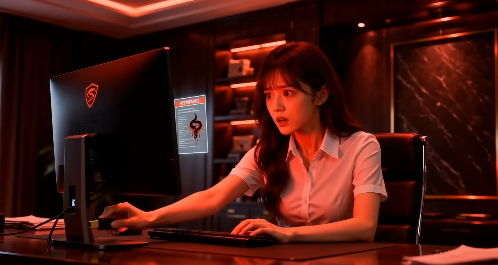 EP04 red-lit workstation
